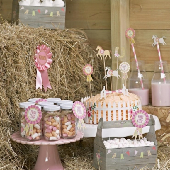 Talking Tables Pony Party Picks Pack Of 12 New In Box Muted Tones - Picture 1 of 8